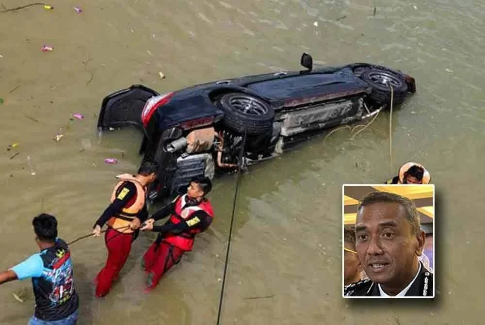 Keputusan bedah siasat terhadap dua beradik yang meninggal dunia dalam kejadian kereta menggelongsor masuk ke Sungai Linggi pada Khamis lalu adalah disebabkan lemas tanpa sebarang unsur kekerasan. Gambar kecil: Alzafny