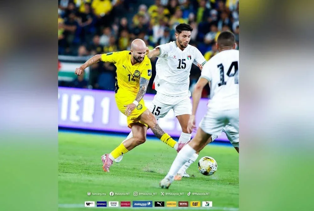 Figueiredo beraksi cemerlang bagi membantu kemenangan Harimau Malaya. Foto FB Football Association of Malaysia