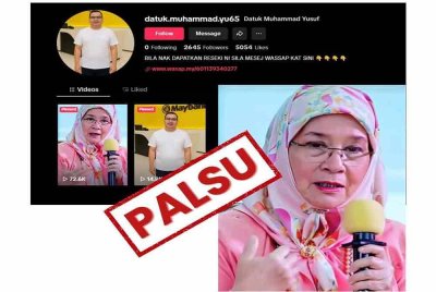 Istana Pahang menafikan sekeras-kerasnya dakwaan bahawa Tengku Ampuan Pahang, Tunku Azizah Aminah Maimunah Iskandariah pernah menawarkan sebarang bentuk bantuan kepada orang ramai melalui platform TikTok. Foto Facebook Kesultanan Pahang.