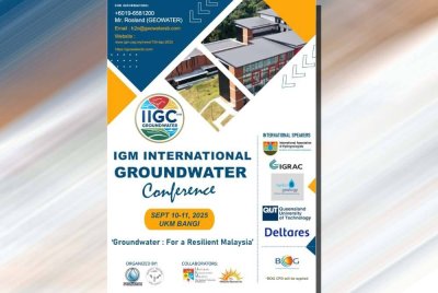 Pakar-pakar air bawah tanah dari seluruh dunia akan menyertai Persidangan Air Bawah Tanah Antarabangsa IGM atau IGM International Groundwater Conference (IIGC) 2025 di UKM Bangi.