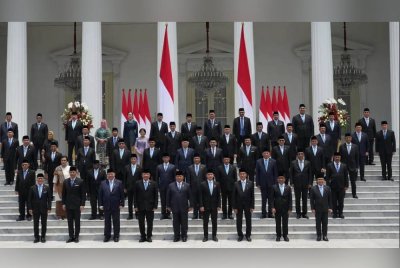 Barisan Kabinet 'gemoy' Merah Putih yang dilantik Prabowo pada Oktober 2024. Foto Agensi