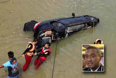Keputusan bedah siasat terhadap dua beradik yang meninggal dunia dalam kejadian kereta menggelongsor masuk ke Sungai Linggi pada Khamis lalu adalah disebabkan lemas tanpa sebarang unsur kekerasan. Gambar kecil: Alzafny