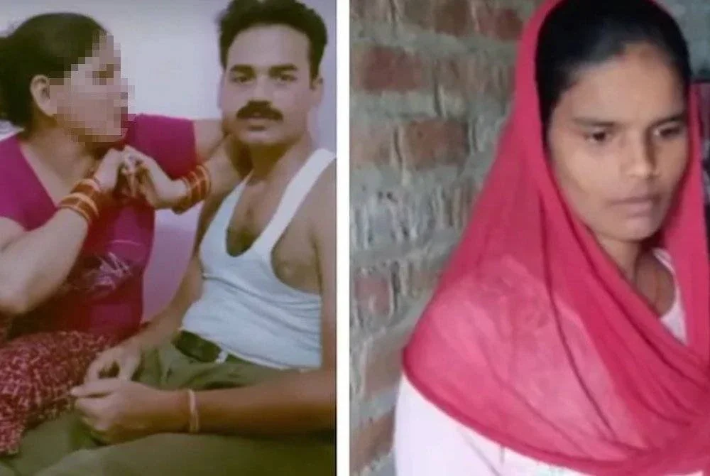 Sheelu (kanan) terkejut melihat aksi mesra suaminya bersama wanita lain menerusi reel di Instagram. Foto Agensi