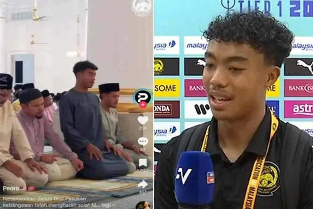 Richard Chin menyertai majlis solat Maghrib dan hajat bersama pasukan Harimau Malaya dan Palestin baru-baru ini.