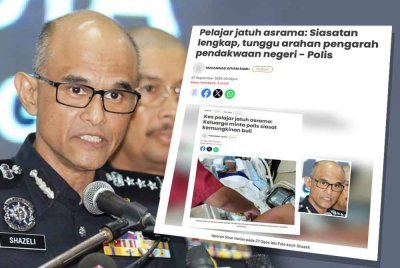 Laporan Sinar Harian pada Ahad lalu.