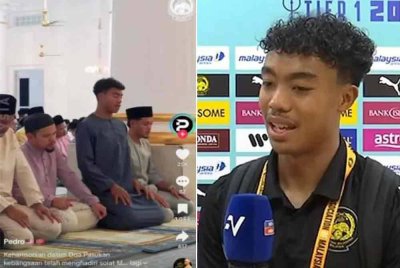 Richard Chin menyertai majlis solat Maghrib dan hajat bersama pasukan Harimau Malaya dan Palestin baru-baru ini.