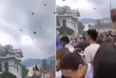 Wang kertas berterbangan. -Agensi