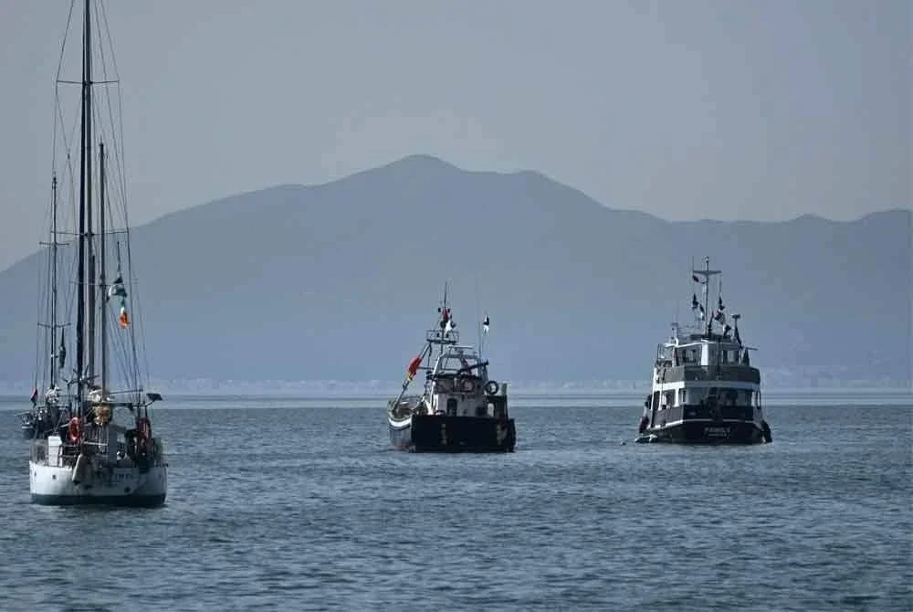 Kapal yang sebahagian daripada Global Sumud Flotilla.