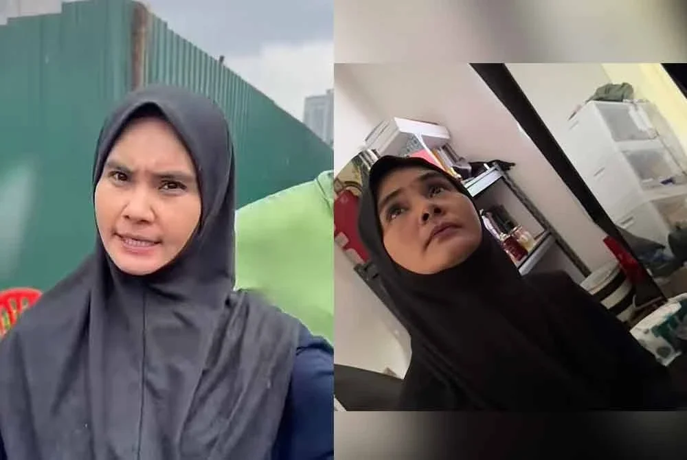 Tangkap layar video Rafidah ketika operasi pengosongan kediaman penduduk Kampung Sungai Baru, di sini pada Khamis. Kredit/ TikTok @ratunagahq