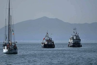 Kapal yang sebahagian daripada Global Sumud Flotilla.