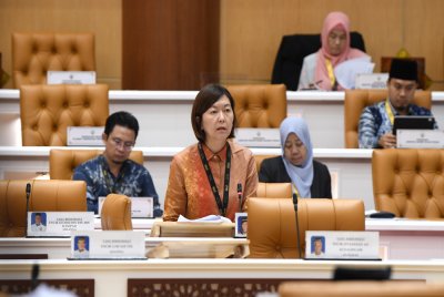 Sandrea menjawab soalan lisan Wong Chai Yi (PH - Simpang Pulai) pada Sidang Dewan Undangan Negeri (DUN) Perak di Bangunan Perak Darul Ridzuan pada Khamis. Foto: ihsan Urusetia DUN Perak