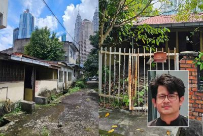 Muhammad Ishaq (gamabr kecil) yang juga pemilik rumah di Kampung Sungai Baru, Kampung Baru menegaskan projek pembangunan semula kawasan berkenaan perlu diteruskan tanpa diganggu pihak luar. Gambar Facebook uhammad Ishaq.