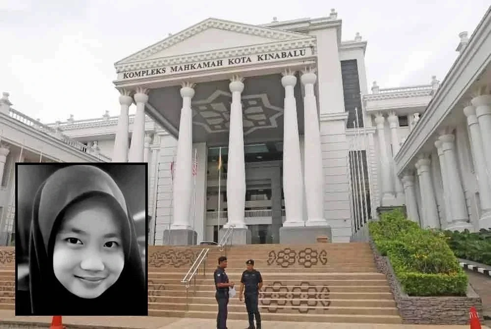 Mahkamah Koroner Kota Kinabalu. Gambar kecil: Zara Qairina 