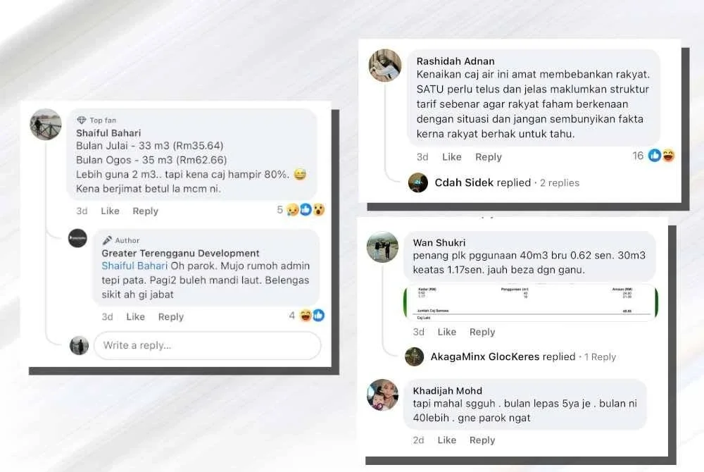 Segelintir pengguna mengakui berlaku kenaikan mendadak bil air di Terengganu pada bulan Ogos malah ada yang mendakwa berdepan kenaikan hampir sekali ganda berbanding bulan sebelumnya.