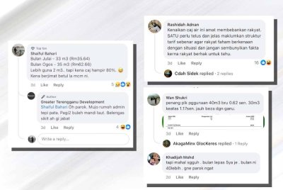 Segelintir pengguna mengakui berlaku kenaikan mendadak bil air di Terengganu pada bulan Ogos malah ada yang mendakwa berdepan kenaikan hampir sekali ganda berbanding bulan sebelumnya.