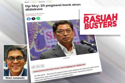 Laporan Sinar Harian berhubung 20 pegawai bank bakal didakwa di mahkamah selepas dipercayai meluluskan pinjaman berjumlah RM700 juta kepada penjawat awam.