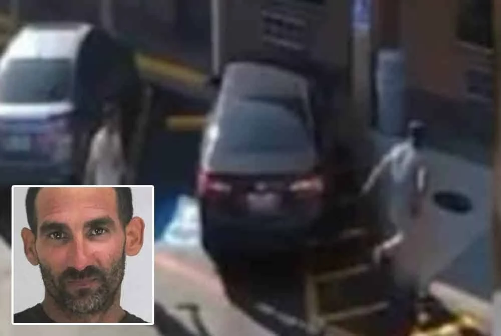 Suspek, Cobos-Martinez (gambar kiri) mengejar mangsa dalam kejadian di sebuah motel di Dallas, Texas. Foto Jabatan Polis Dallas