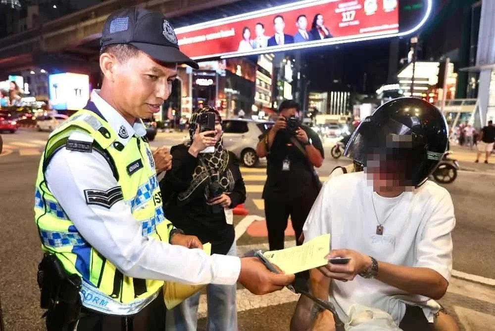 OP PUU yang dilaksanakan di Jalan Bukit Bintang.