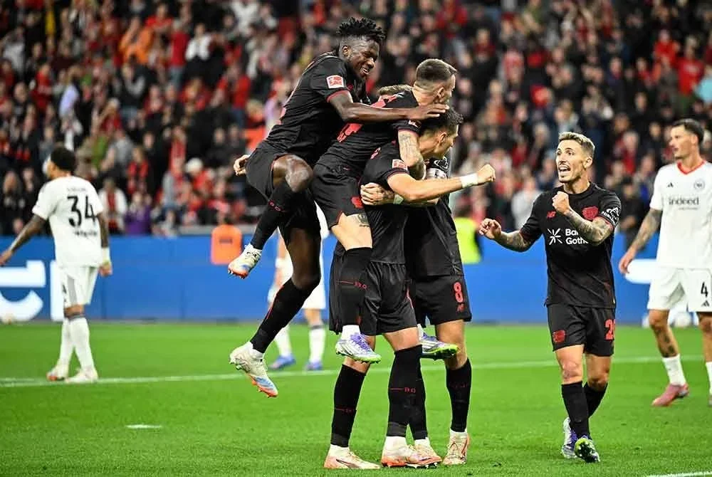 Leverkusen berjaya meraih kemenangan pertama dalam saingan liga musim ini. Foto AFP