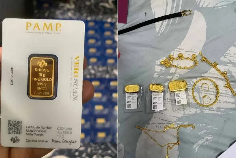 Antara barang kemas yang dirampas SPRM untuk siasatan sindiket counter setting.