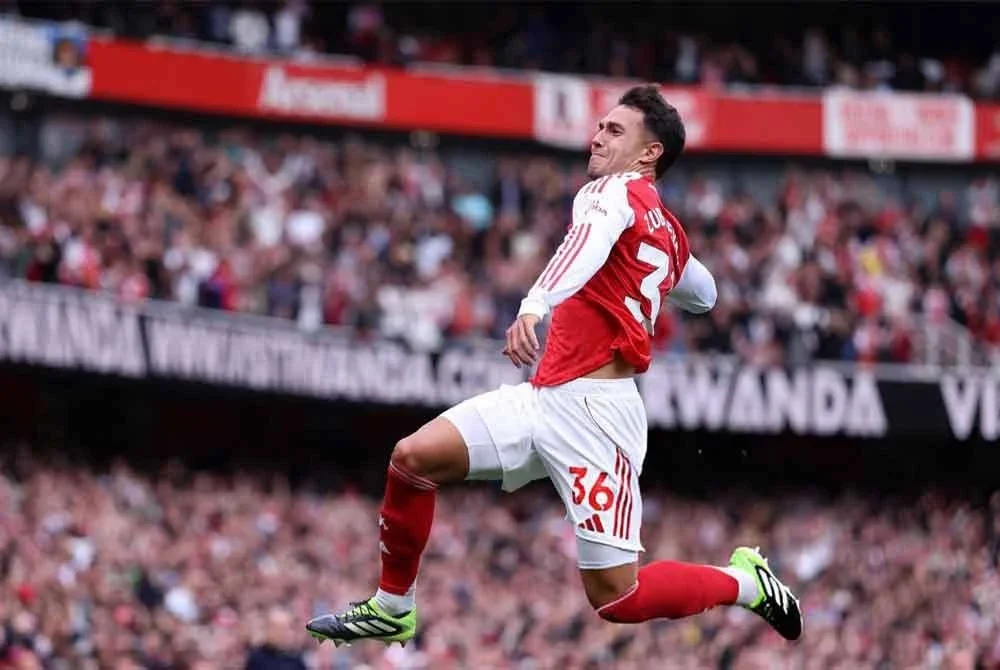 Zubimendi ledak dua gol ketika bantu Arsenal tewaskan Forest di Emirates pada Sabtu. Foto: Agensi