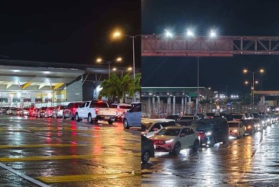 AKPS telah mengaktifkan Pasukan Tindak Balas Pantas (QRT) serta menempatkan pegawai bertugas tambahan bagi mengawal aliran trafik di kawasan ICQS. Foto AKPS