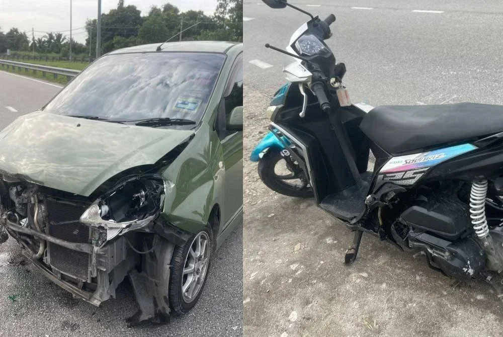 Seorang wanita maut selepas motosikal ditungganginya bertembung dengan sebuah kereta di Kilometer (KM) 10, Jalan Kluang–Ayer Hitam, pada awal pagi Isnin.