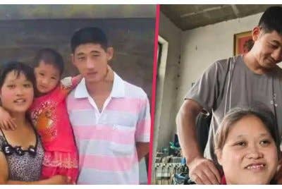 Kisah Li menuai reaksi kagum wargamaya kerana setia menjaga isterinya yang buta kekal selama 12 tahun. Foto kredit South China Morning Post dan Baidu