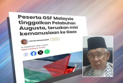 Laporan Sinar Harian pada Isnin. Gambar kecil: Mohd Azmi