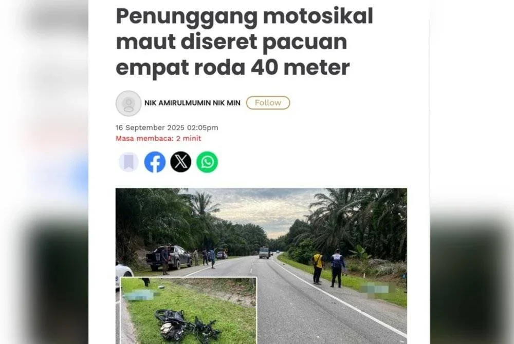 Laporan Sinar Harian pada Selasa.