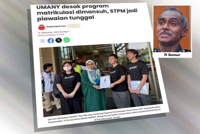 Laporan Sinar Harian pada 12 September lalu.