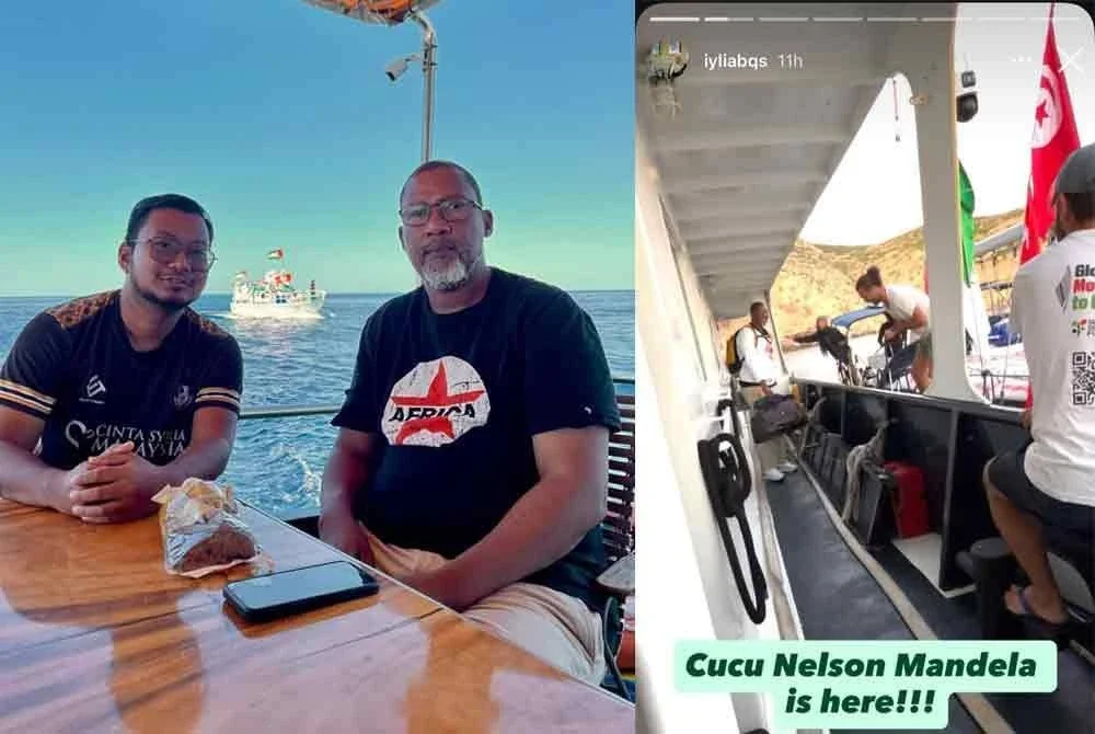 Ahmad Musa bersama Nkosi (kiri). Perkongsian di Instagram Iylia Balqis.