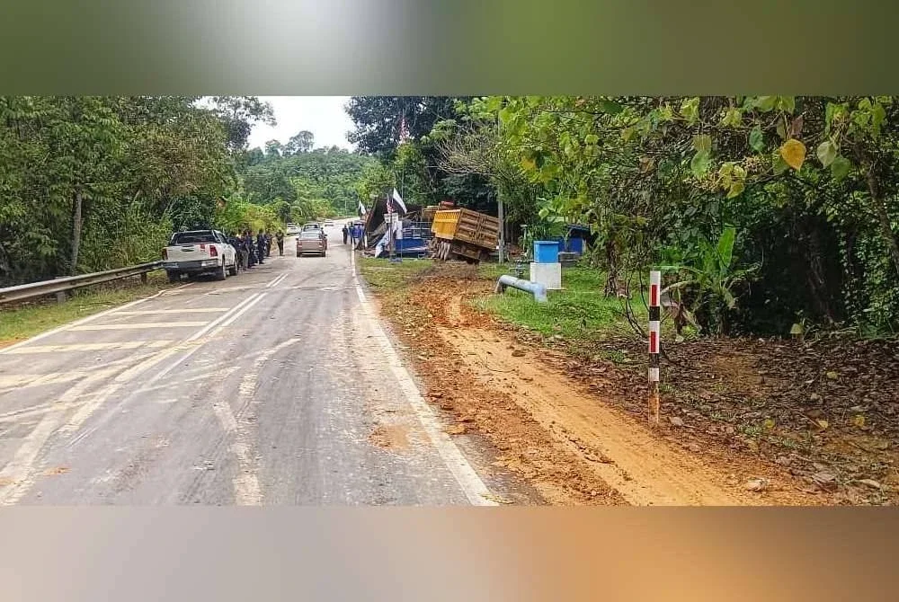 Keadaan di lokasi kejadian di Felda Kechau 8. Foto ihsan PDRM