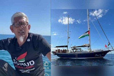 GSF melibatkan lebih 40 kapal dengan penyertaan lebih 800 aktivis dari 45 negara. Zainal Rashid Ahmad (kiri).