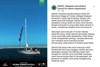 Dua kumpulan sukarelawan Malaysia dalam misi Global Sumud Flotilla menuju Gaza membawa suara kemanusiaan, bersama lebih 800 aktivis dari 45 negara menuntut pembukaan koridor bantuan.