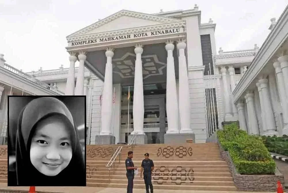 Mahkamah Koroner Kota Kinabalu. Gambar kecil: Zara Qairina