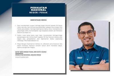 Kenyataan Pengerusi PN Perak. (Kanan: Ahmad Faizal)