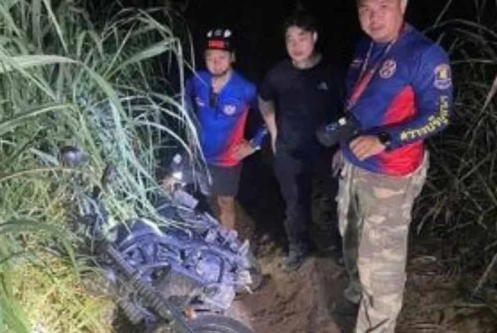 Punnyawat terbabas masuk dalam hutan kerana ikut GPS. Foto Pattaya Mail