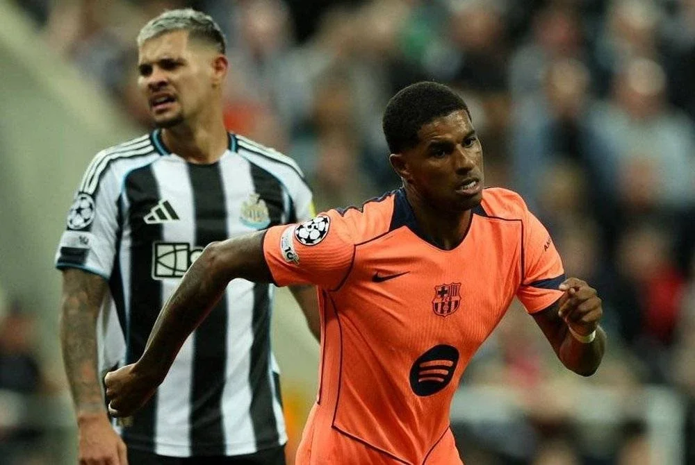 Rashford meledak dua gol buat Barcelona semasa aksi UCL di Saint James' Park awal pagi Jumaat.