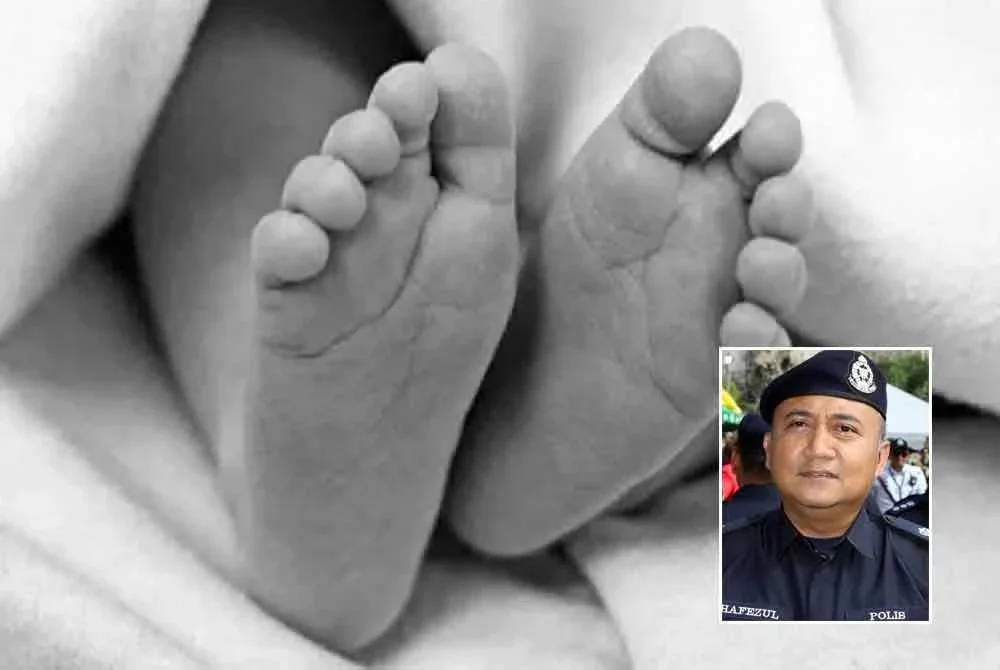 Seorang bayi perempuan meninggal dunia akibat lemas selepas ditindih ibunya di sebuah rumah di Jalan Sungai Jejawi, Kampung Sungai Dua Kota Setia pada Khamis. Gambar hiasan, gambar kecil: Hafezul Helmi