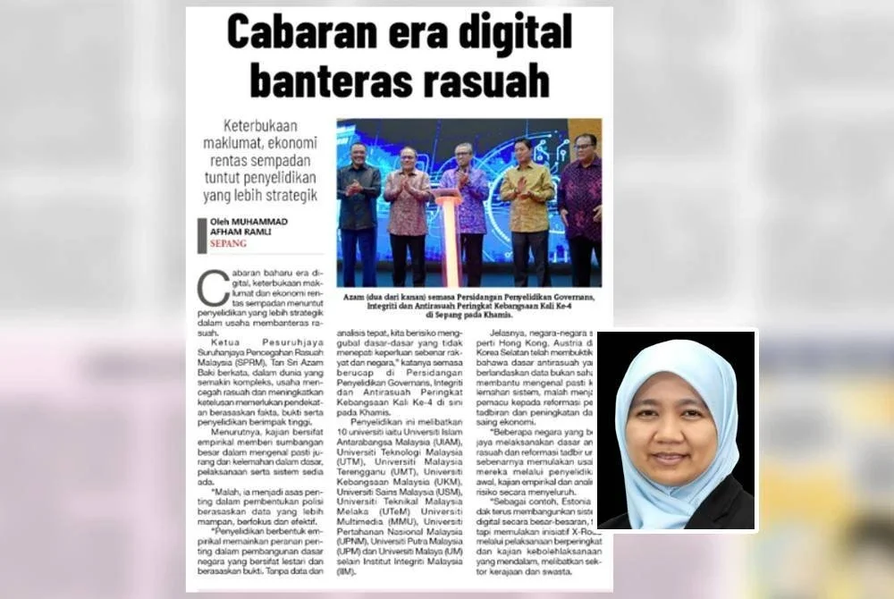 Laporan Sinar Harian Jumaat lalu. Gambar kecil: Hanim