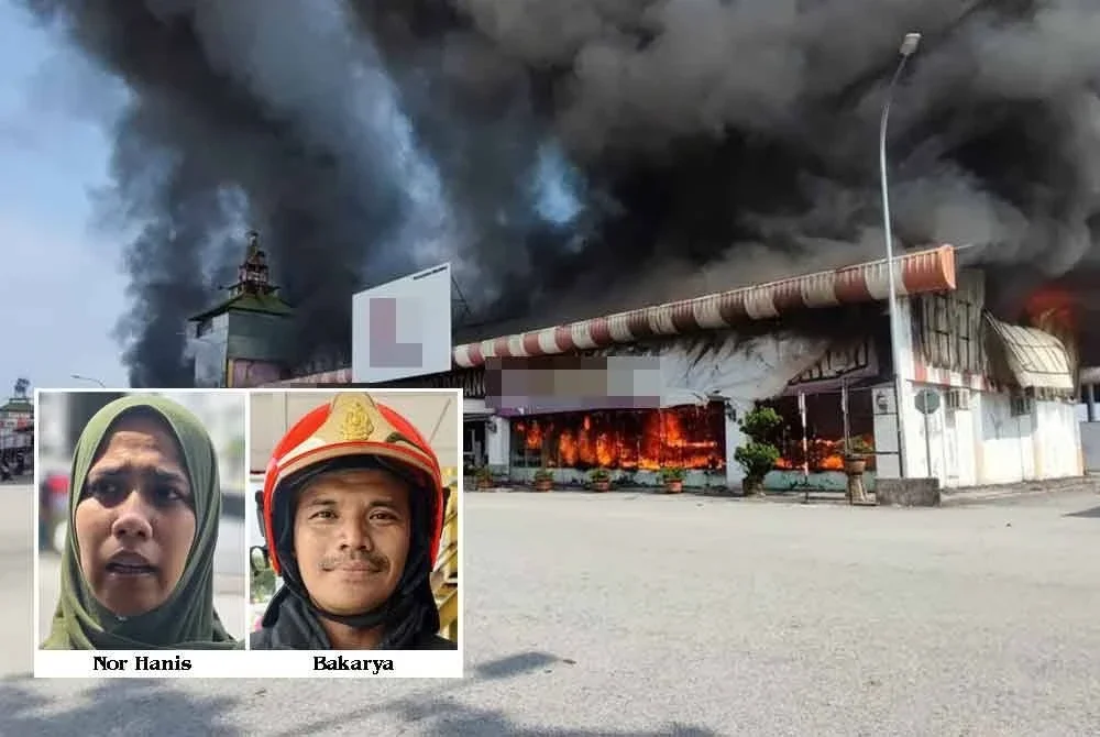Sebuah kedai barang pengantin terbakar di Nilai 3