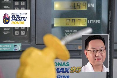 Program BUDI95 dengan subsidi petrol RON95 RM1.99 seliter mulai 30 September 2025 diapresiasi sebagai langkah inklusif bantu semua rakyat, termasuk M40 dan T20. Gambar hiasan, gambar kecil: Jimmy Puah