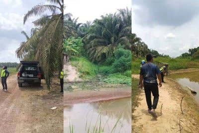 Dron digunakan untuk membuat tinjauan udara terhadap sistem saliran berdekatan selain mengenal pasti punca pencemaran di Sungai Bekok. - Foto: FB Ling Tian Soon