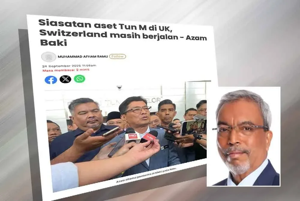 Laporan Sinar Harian pada Rabu. Gambar kecil: Kassim Noor