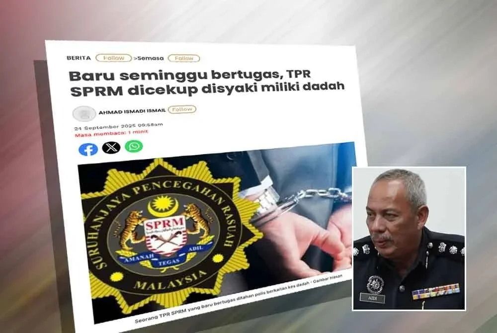 Laporan Sinar Harian pada Rabu. Gambar kecil: Aidi Sham