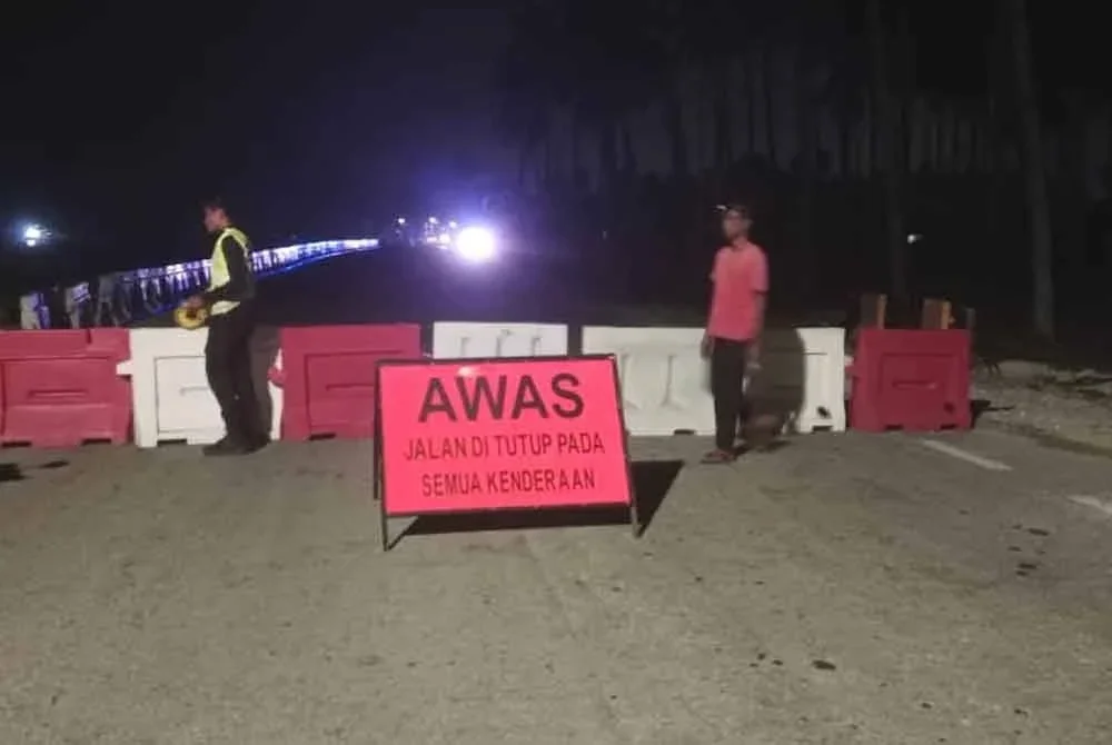 Laluan Jalan Pantai Batu Rakit ditutup kepada semua kenderaan bermula malam Rabu.