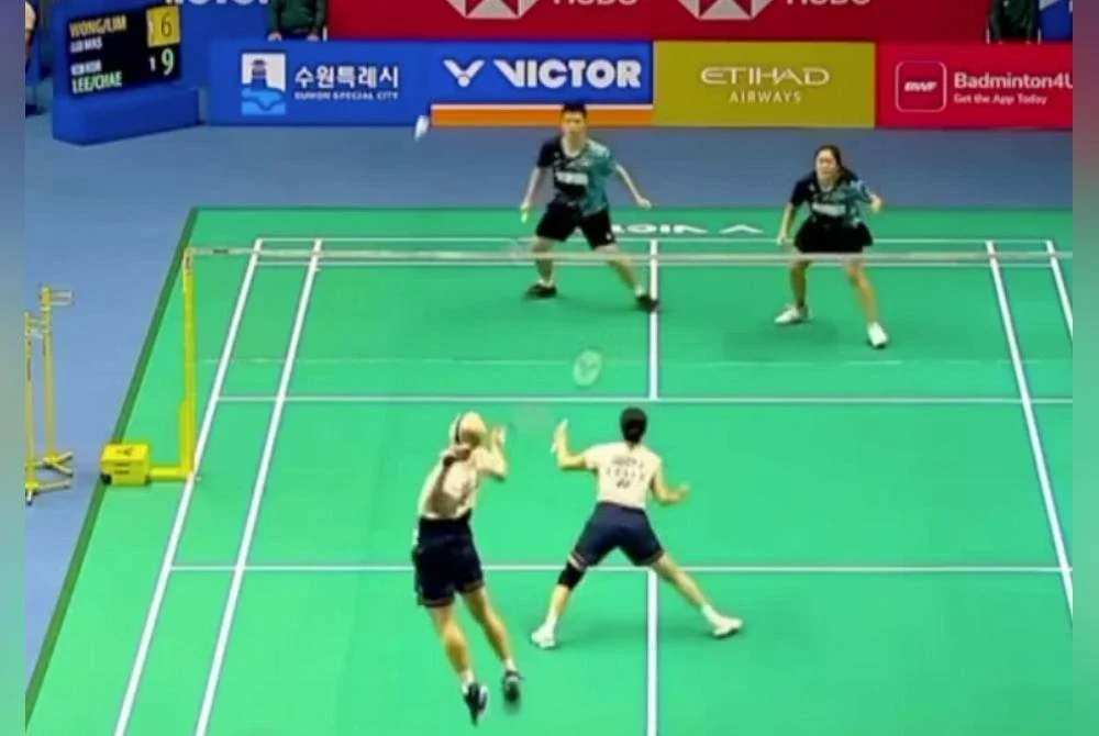 Tien Ci–Chiew Sien lolos ke suku akhir Terbuka Korea Super 500 di Gimnasium Suwon pada Khamis. Foto Media Sosial