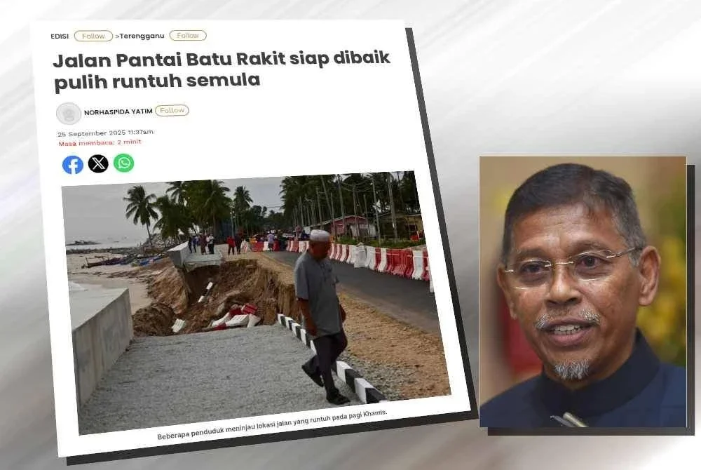 Laporan Sinar Harian pada Khamis. (Gambar kecil: Hanafiah)