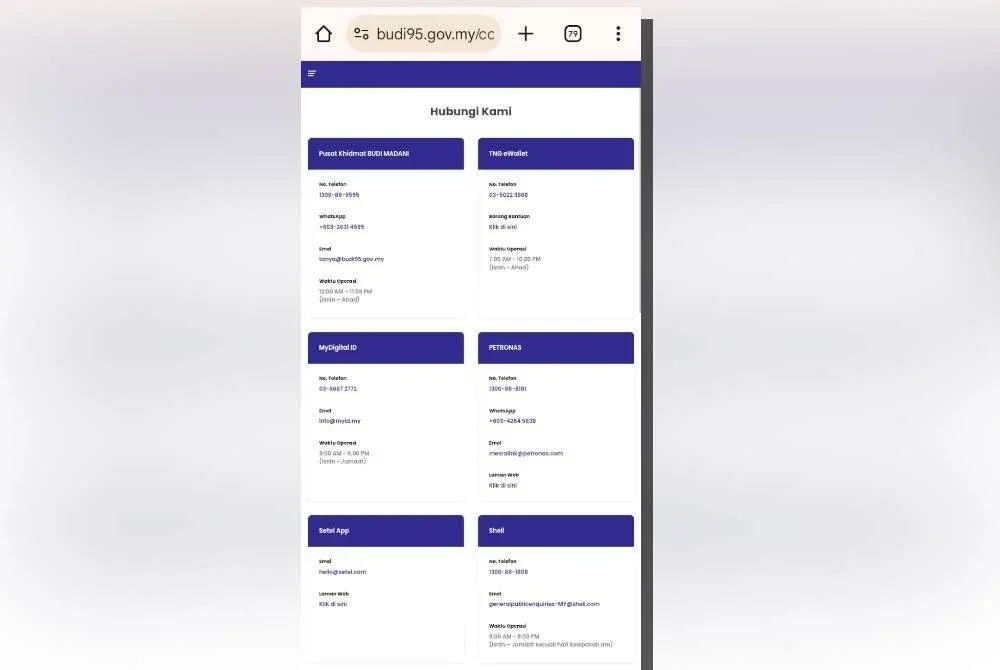 Individu tidak layak mendapat inisiatif BUDI95 boleh merujuk laman web berkaitan.